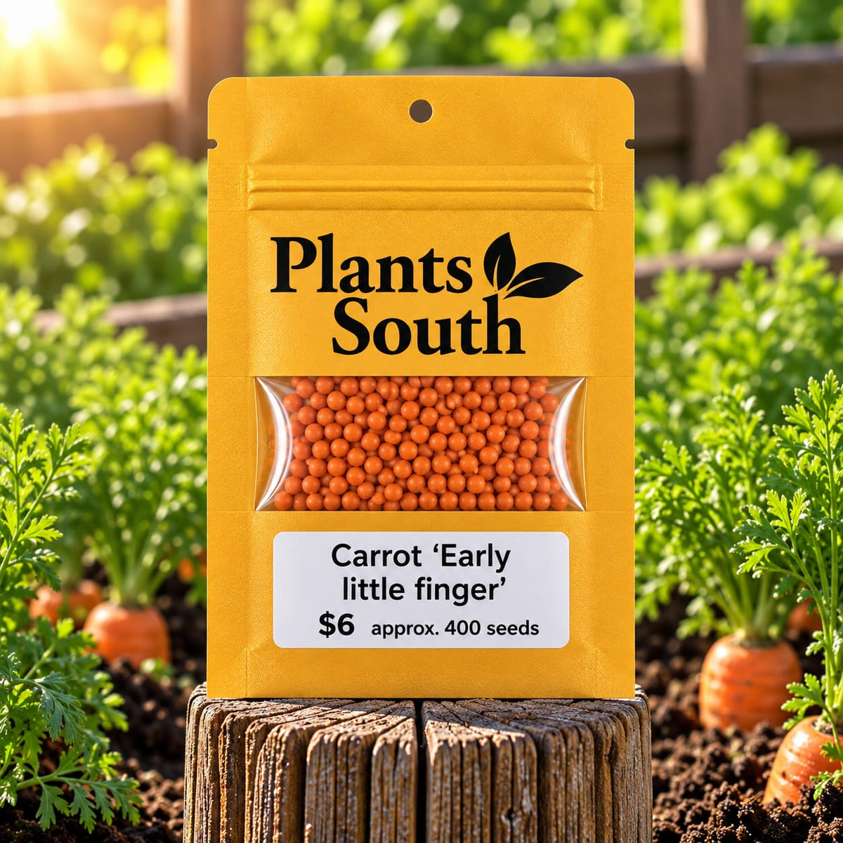 Carrot Seed 'Early little finger' Pelleted 400 seeds approx.